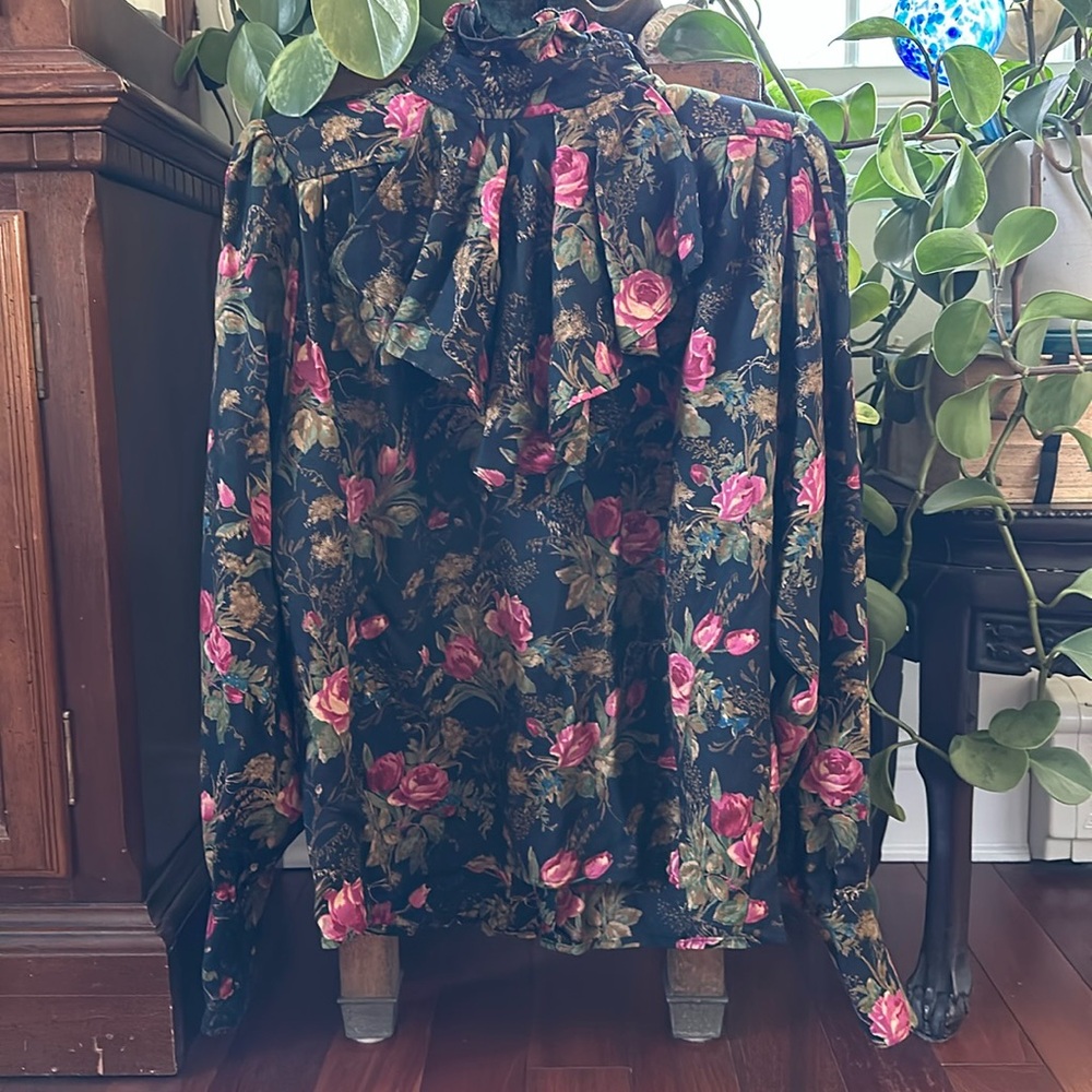 Emanuel Ungaro Paris Ruffle Shirt Blouse